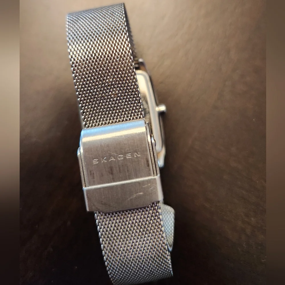 Skagen Silver Square Face Watch